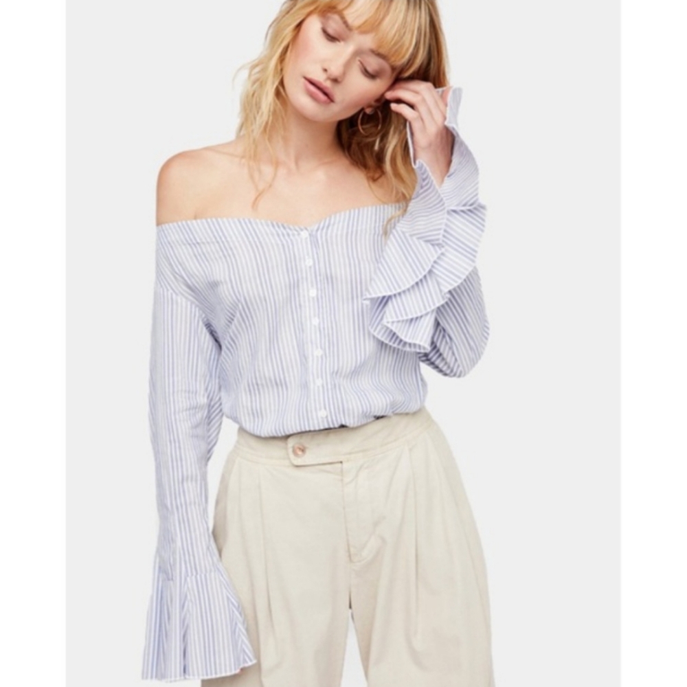 Free People March to the Beat Of the Shoulder Top